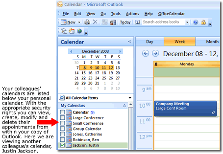Share Outlook Calendar with OfficeCalendar