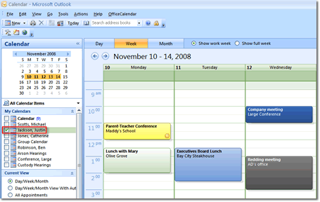 sharing outlook calendar screen 3