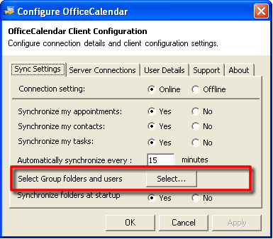 Outlook Group Calendar feature in OfficeCalendar